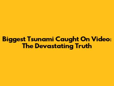 Biggest Tsunami Caught On Video: The Devastating Truth