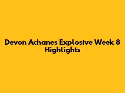 Devon Achane's Explosive Week 8 Highlights