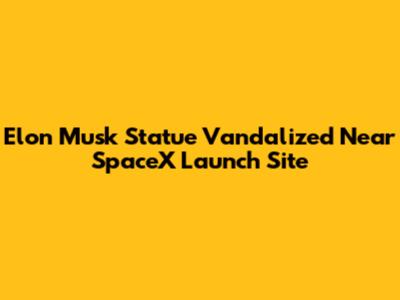 Elon Musk Statue Vandalized Near SpaceX Launch Site