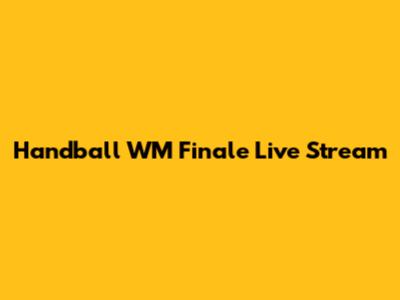 Handball WM Finale Live Stream