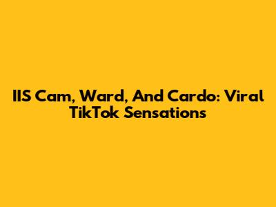 IIS Cam, Ward, And Cardo: Viral TikTok Sensations