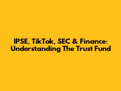 IPSE, TikTok, SEC & Finance: Understanding The Trust Fund