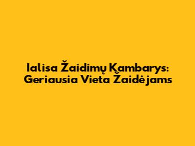Ialisa Žaidimų Kambarys: Geriausia Vieta Žaidėjams