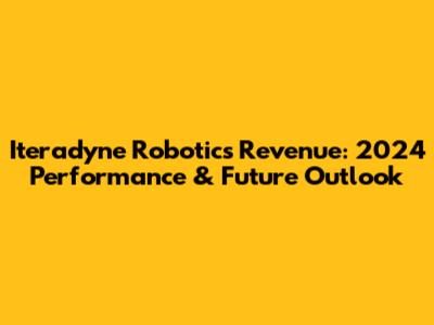 Iteradyne Robotics Revenue: 2024 Performance & Future Outlook