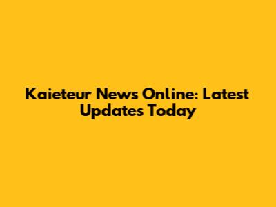 Kaieteur News Online: Latest Updates Today