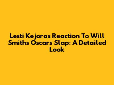 Lesti Kejora's Reaction To Will Smith's Oscars Slap: A Detailed Look