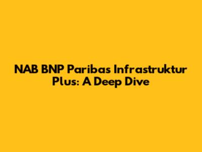 NAB BNP Paribas Infrastruktur Plus: A Deep Dive
