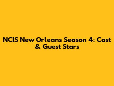 NCIS New Orleans Season 4: Cast & Guest Stars