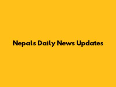Nepal's Daily News Updates