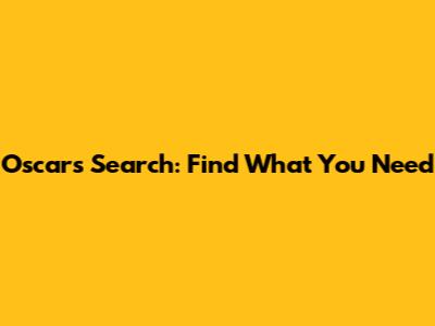 Oscar's Search: Find What You Need