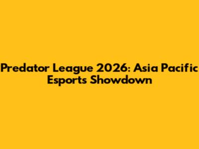 Predator League 2026: Asia Pacific Esports Showdown