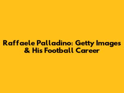 Raffaele Palladino: Getty Images & His Football Career