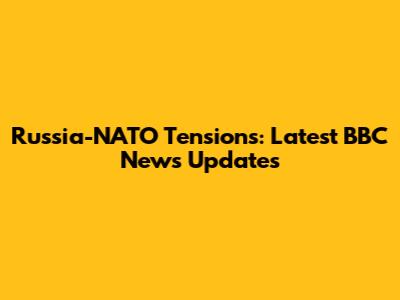 Russia-NATO Tensions: Latest BBC News Updates