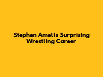 Stephen Amell's Surprising Wrestling Career