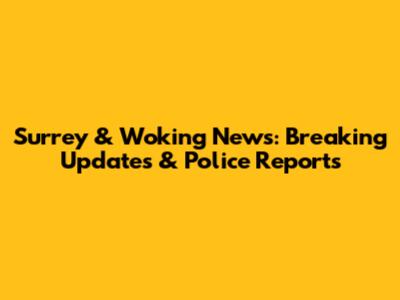 Surrey & Woking News: Breaking Updates & Police Reports