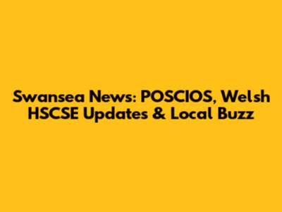 Swansea News: POSCIOS, Welsh HSCSE Updates & Local Buzz
