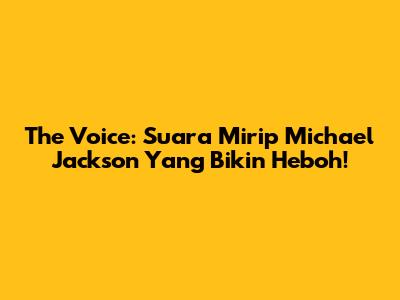 The Voice: Suara Mirip Michael Jackson Yang Bikin Heboh!