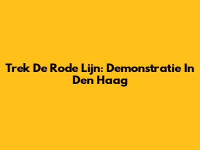 Trek De Rode Lijn: Demonstratie In Den Haag